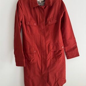 Merona rust/reddish orange lightweight Jacket with Full-Length Zipper